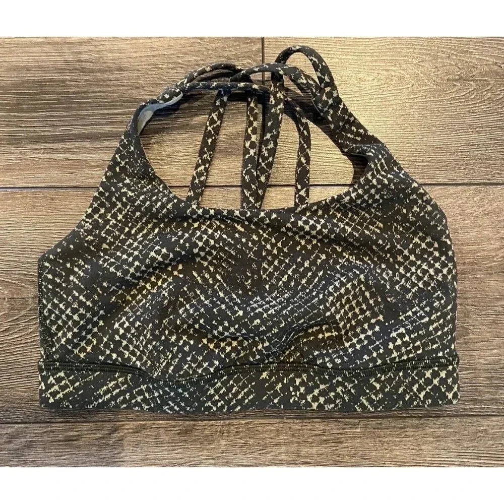 Lululemon Sports Bra Olive Green Tan Small S